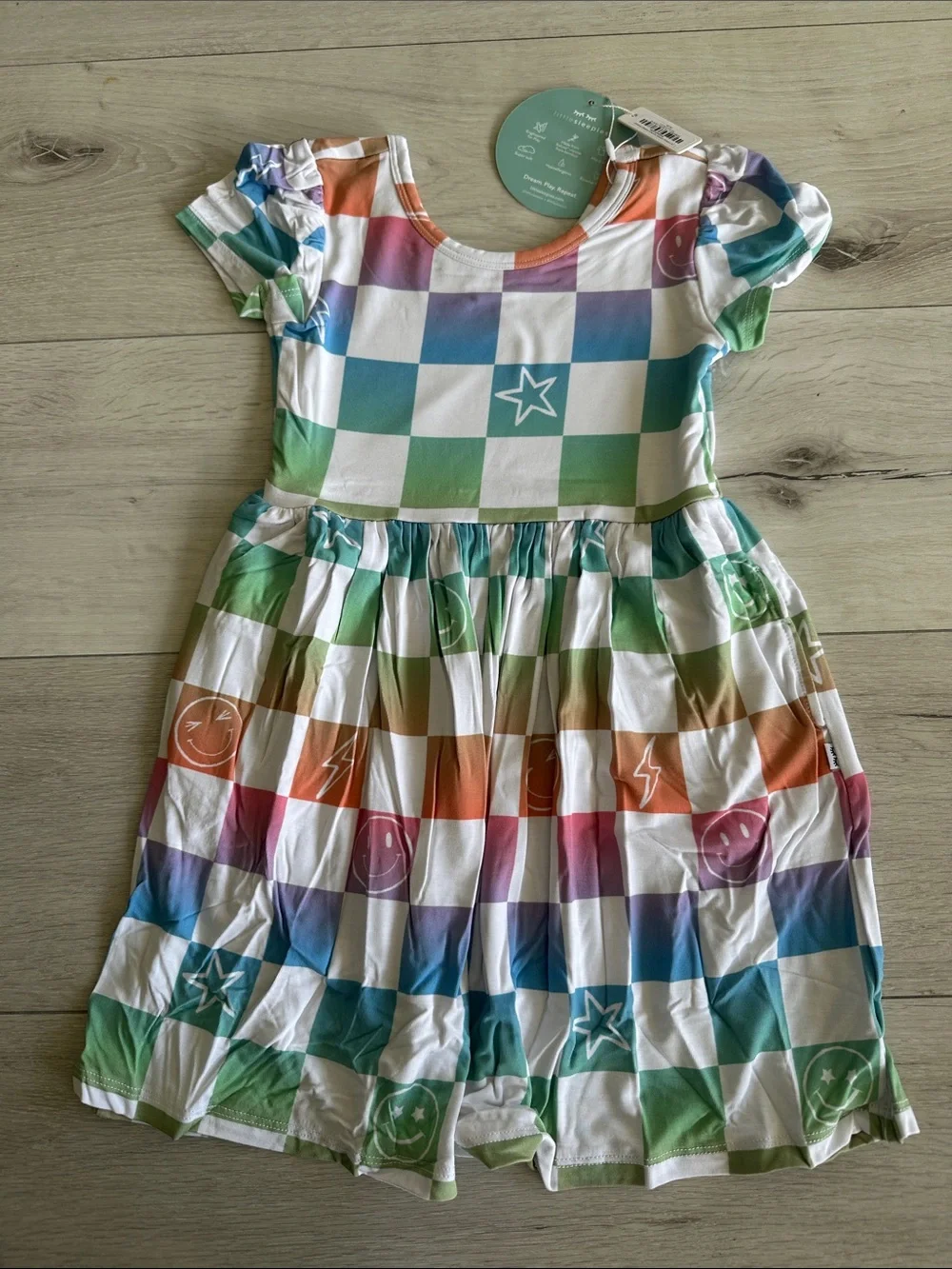 Little Sleepies Ombre Cheery Checks Skater Dress Multi 4T NWT IN PACKAGE